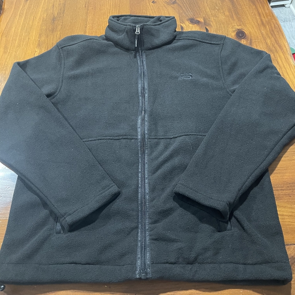 NWT New Balance Mens Casual Black Fleece Full Zip Softshell‎ Jacket Size Medium